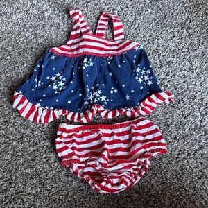 Cat & Jack Red and Blue Starry Diaper Cover Set